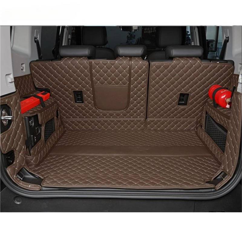 Kofferraummatte Für Jetour T2 Für Reisenden 2023 2024 Stamm Matten Leder Langlebige Cargo-Liner Boot Teppiche Innen Gepäck Volle Abdeckung Kofferraum Schutzmatte(Coffee 6 Piece) von XIAOYANS