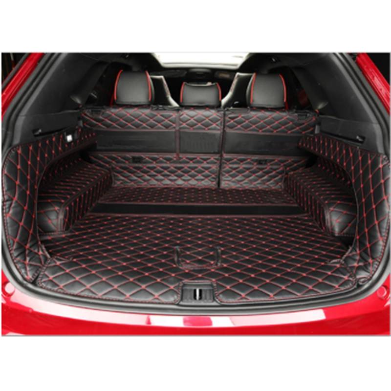 Kofferraummatte Für MG Für HS 2018 2019 2020 2021 2022 Kofferraum Matte Akustische Stoff Auto Polsterung Fußmatten Cargo-Liner Innen Kofferraum Schutzmatte(Black red) von XIAOYANS