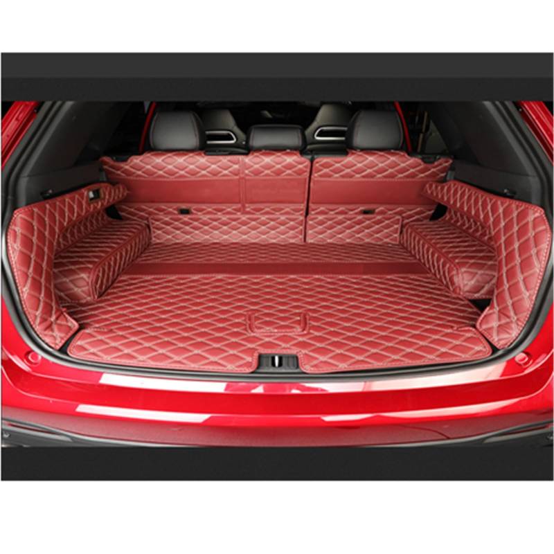 Kofferraummatte Für MG Für HS 2018 2019 2020 2021 2022 Kofferraum Matte Akustische Stoff Auto Polsterung Fußmatten Cargo-Liner Innen Kofferraum Schutzmatte(Wine red) von XIAOYANS