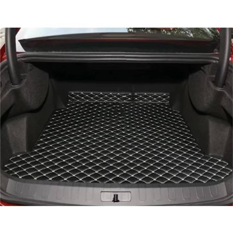 Kofferraummatte Für Peugeot 508 Limousine 2019 2020 2021 2022 2023 2024 2025 Auto Stamm Hauptmatten wasserdichte Anti Scratch Nicht-Slip Schützen Abdeckung Interne Kofferraum Schutzmatte(Black beige) von XIAOYANS