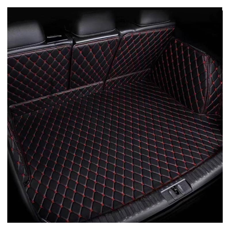Kofferraummatte Für Toyota Für Corolla E210 2018 2019 2020 2021 Leder Kofferraum Matte Cargo-Liner Fach Boot Abdeckung Pad Dekoration Kofferraum Schutzmatte(M- Black and Red) von XIAOYANS
