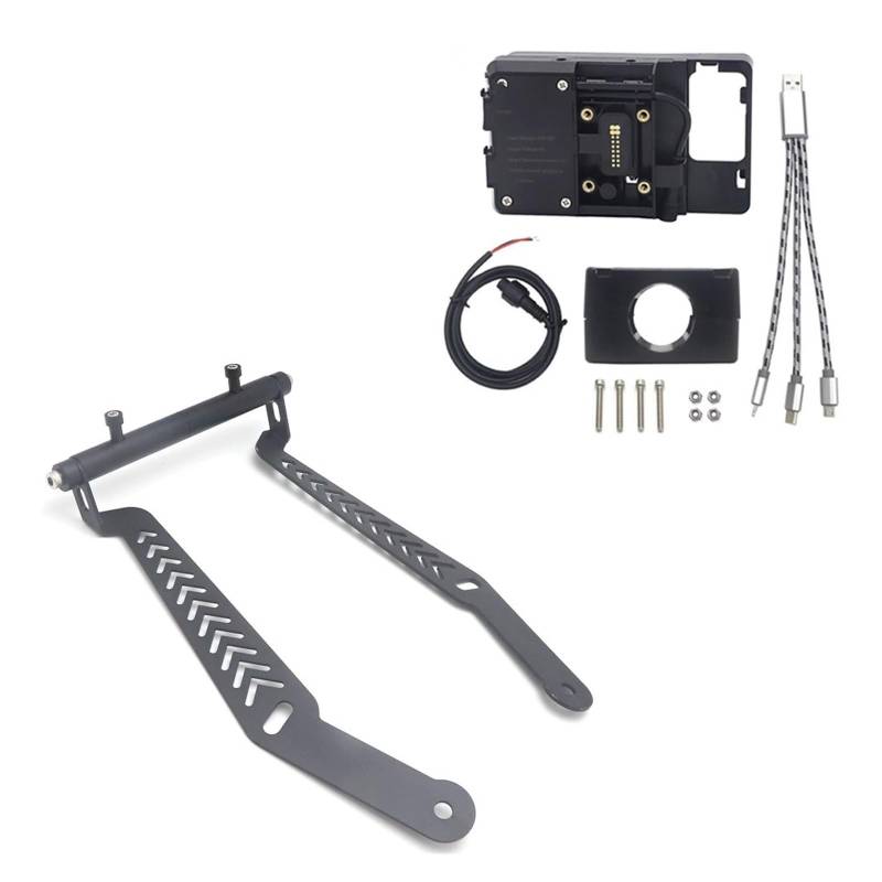 Motorrad handy halterungen Für Cyclone RT3 Expansion Stand Multifunktions Querlatte Motorrad Telefon GPS Halterung Navigation Halterung USB Drahtlose Aufladen Handyhalter Motorrad(22mm USB Stand) von XIAOYANS