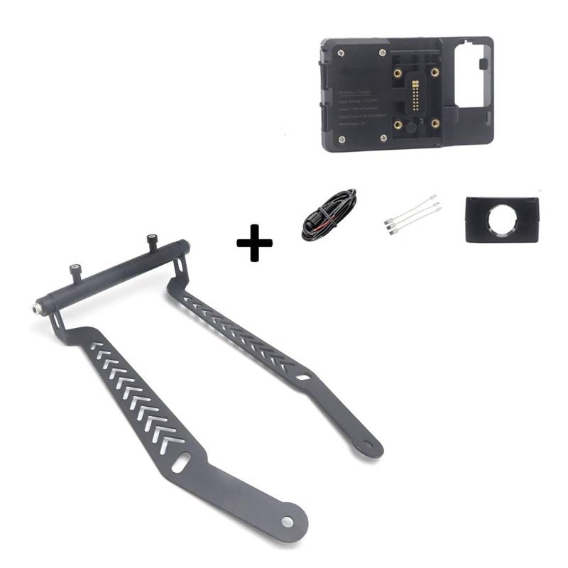 Motorrad handy halterungen Für Cyclone RT3 Expansion Stand Multifunktions Querlatte Motorrad Telefon GPS Halterung Navigation Halterung USB Drahtlose Aufladen Handyhalter Motorrad(22mm Wireless Stand) von XIAOYANS