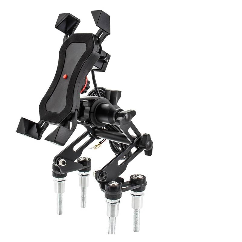 XIAOYANS Motorrad Handy halterungen Für F900R F900XR S1000R Motorrad Einstellbare Verlängern Ständer Halter Telefon Handy GPS Navigation Platte Halterung Handyhalter Motorrad(with USB Set B) von XIAOYANS