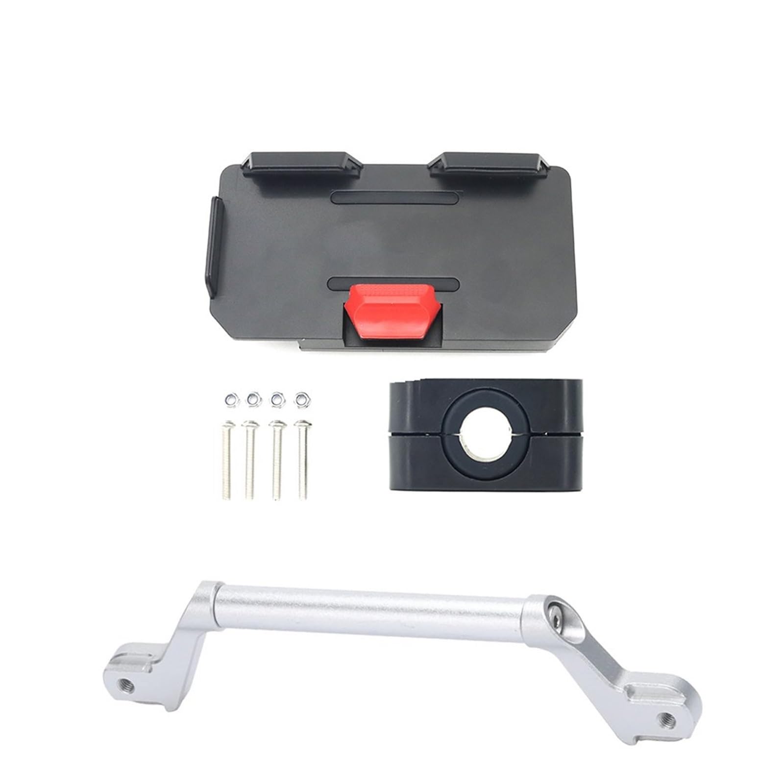 XIAOYANS Motorrad Handy halterungen Für Tiger 1200 GT Pro 2023-12MM 22MM Motorrad GPS Telefon Halter USB Drahtlose Ladegerät Navigation Halterung Montieren Handyhalter Motorrad(12mm-Silver-Holder) von XIAOYANS