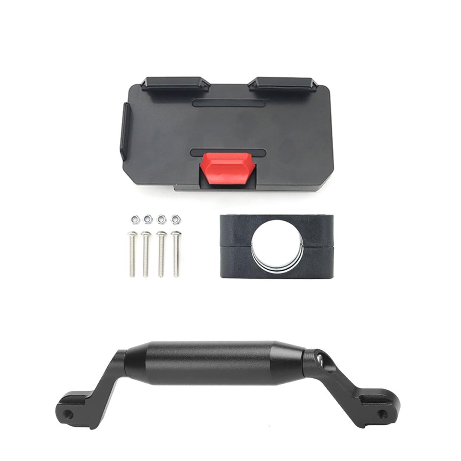 XIAOYANS Motorrad Handy halterungen Für Tiger 1200 GT Pro 2023-12MM 22MM Motorrad GPS Telefon Halter USB Drahtlose Ladegerät Navigation Halterung Montieren Handyhalter Motorrad(22mm-Black-Holder) von XIAOYANS