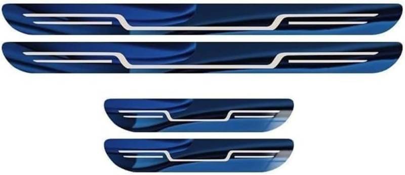 Auto-Außenschutz-Edelstahl-Trittblech Einstiegsleisten Türschweller für Volvo XC Classic 2014-2024, Türschwellenschutz Abnutzungsschutz Schwellen-Styling 4 Stück,B/Blue von XIAOYUN