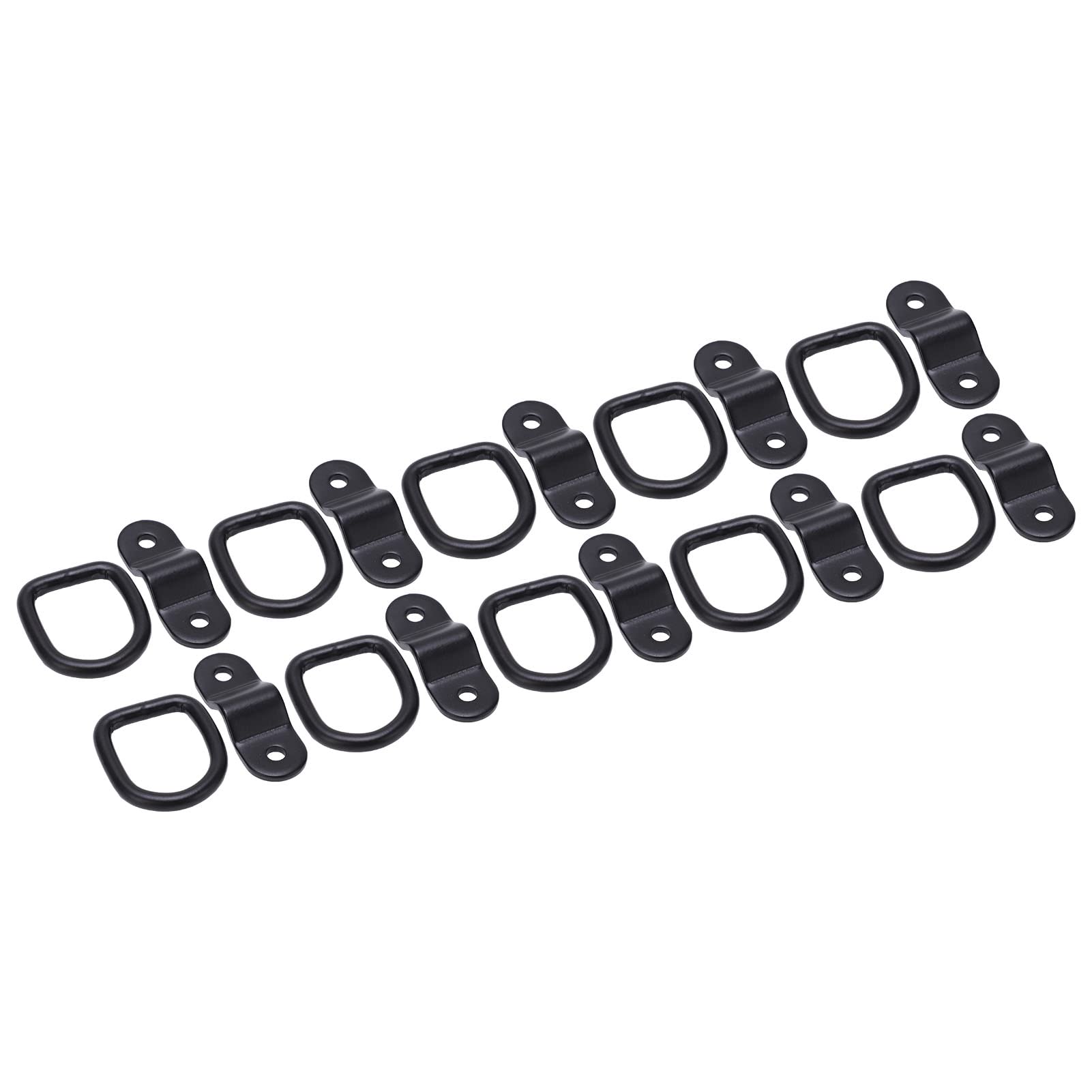 XIASABA 10 Sets Binden Anker Multifunktion hochfestes Oberflächenmontage D Ring ideal für sichere Sicherung in Anhängern LKWs RVS ATVS SUVS Boote Motorräder Bild (Black) von XIASABA