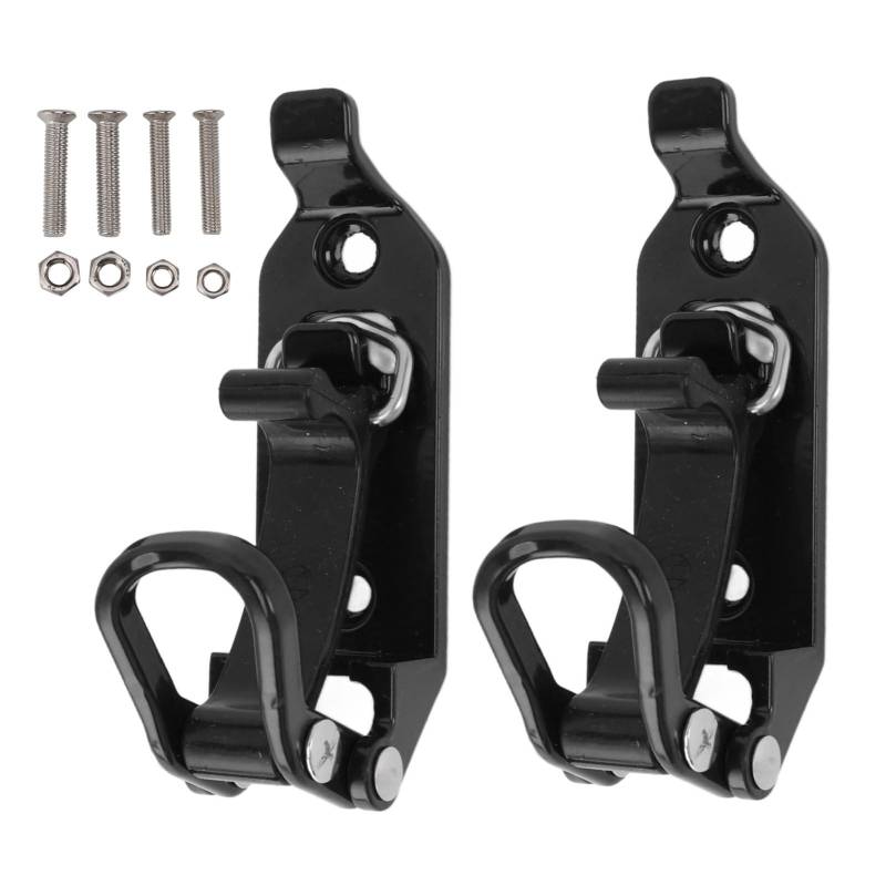 XIASABA 2 Stück Dachgepäckträger-Schaufelhalterung Axthalter-Klemme Metall-Gummi-Klemmen-Montagesatz für Auto-LKW-Boote mit guter Tragfähigkeit, Rot (Black) von XIASABA