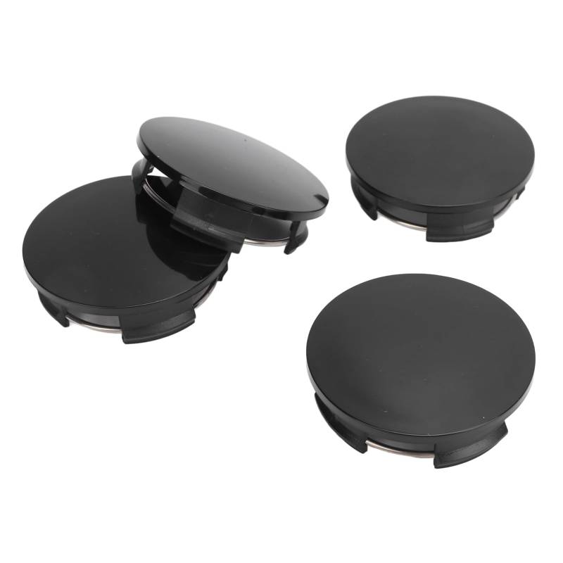XIASABA 4 Stück Radkappen, Kunststoff, universelle Radkappenabdeckung im Carbonfaser-Stil, mit Metallklammern, 57 mm Außendurchmesser, verbesserte Haltbarkeit, sichere von XIASABA