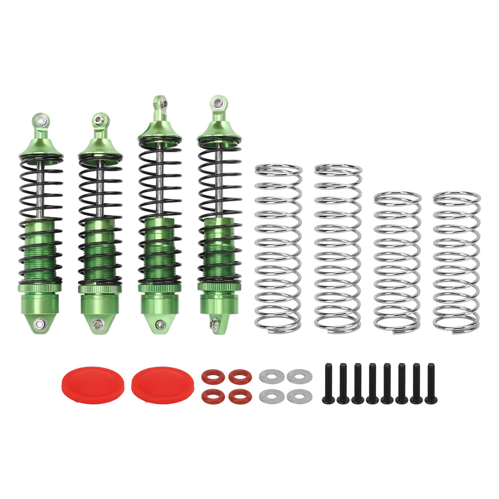 XIASABA 4PCS SET VOLLSTÄNDIGE ALUMINIMINUM LUGSPRÜFUNG vorne Heckdämpfer Stoßdämpfer für 1/10 arrma senton granite Big Rock Typhon RC Cars Dunkelblau (Green) von XIASABA