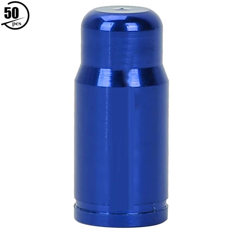 XIASABA 50pcs Aluminum Alloy Anodized Anti Rust Bike Tire Air Valve Anti Dust Cover Caps In Blue for Various Bikes (Blue) von XIASABA