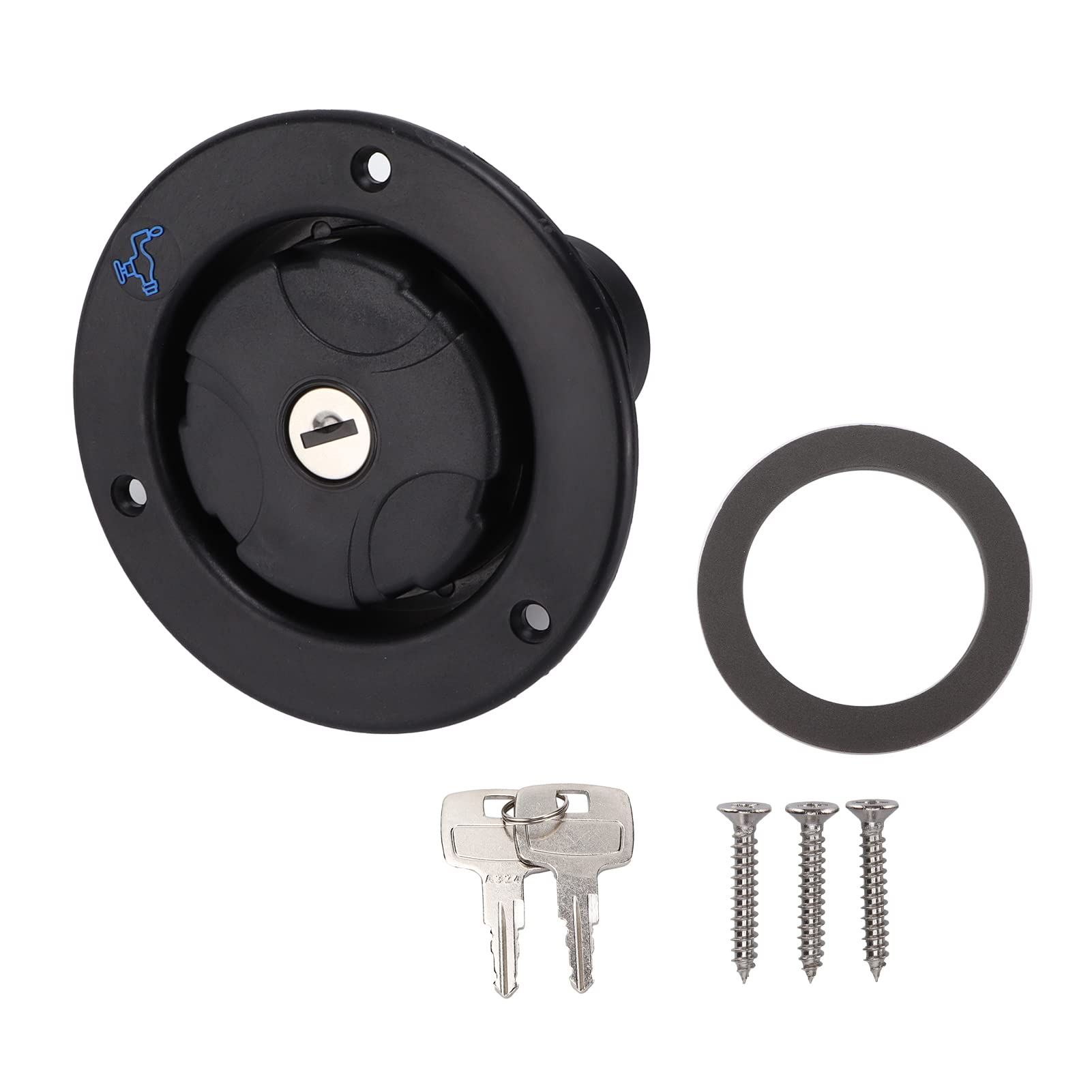 XIASABA Car Weight Water Fill Hatch Inlet with 2 Keys Replacement for RVs Motorhome Trailer Caravan Quality Food Grade PP Plastic Stable Performance Bayonet Style Cap 10mm XIASABA Car Weight Water Fill Hatch Inlet with 2 Keys Replacement for RVs Motorhome Trailer Caravan Quality Food Grade PP Plastic Stable Performance Bayonet Style Cap 10mm von XIASABA