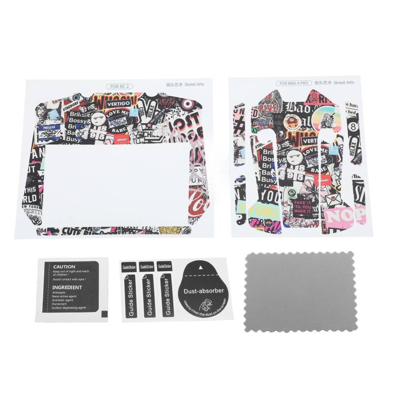 XIASABA Colorfast Stylish und Drohnen -Aufkleber -Kit mit einfacher Entfernung für 4 Pro Drone und RC N2 Fernbedienung (Typ 3) von XIASABA