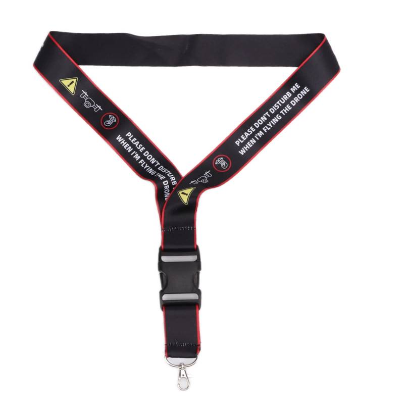 XIASABA FPV PHANTOM 3 4 Hangierhalter Gurt Fernbedienung Sicherheitswarnung Hals Lanyard Black Rot (Schwarz rot) von XIASABA