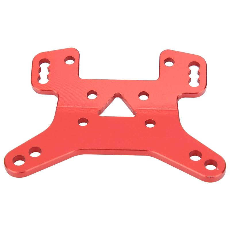 XIASABA Hintere Stoßdämpferplatte, Dämpfungsplatte, passend für Wltoys 144001 1/14 RC-Auto-Upgrade-Zubehör (Rot r) von XIASABA