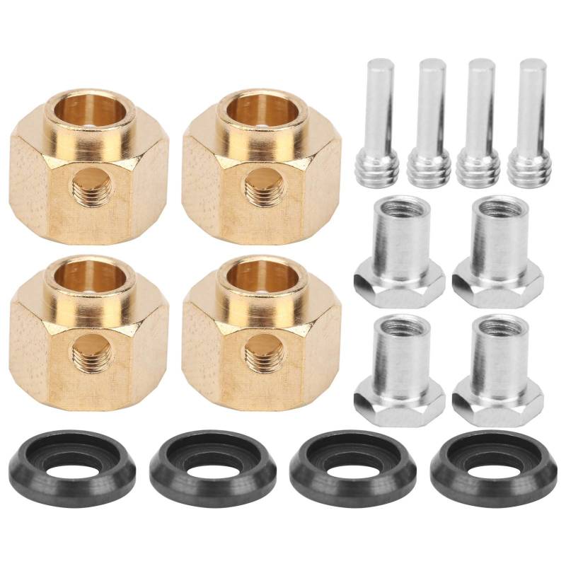 XIASABA Messing Combiner Wheel Hub Hex Adapter 4pcs Pass für TRX4 TRX6 1/10 RC CAR Modell 10mm (10 mm) von XIASABA