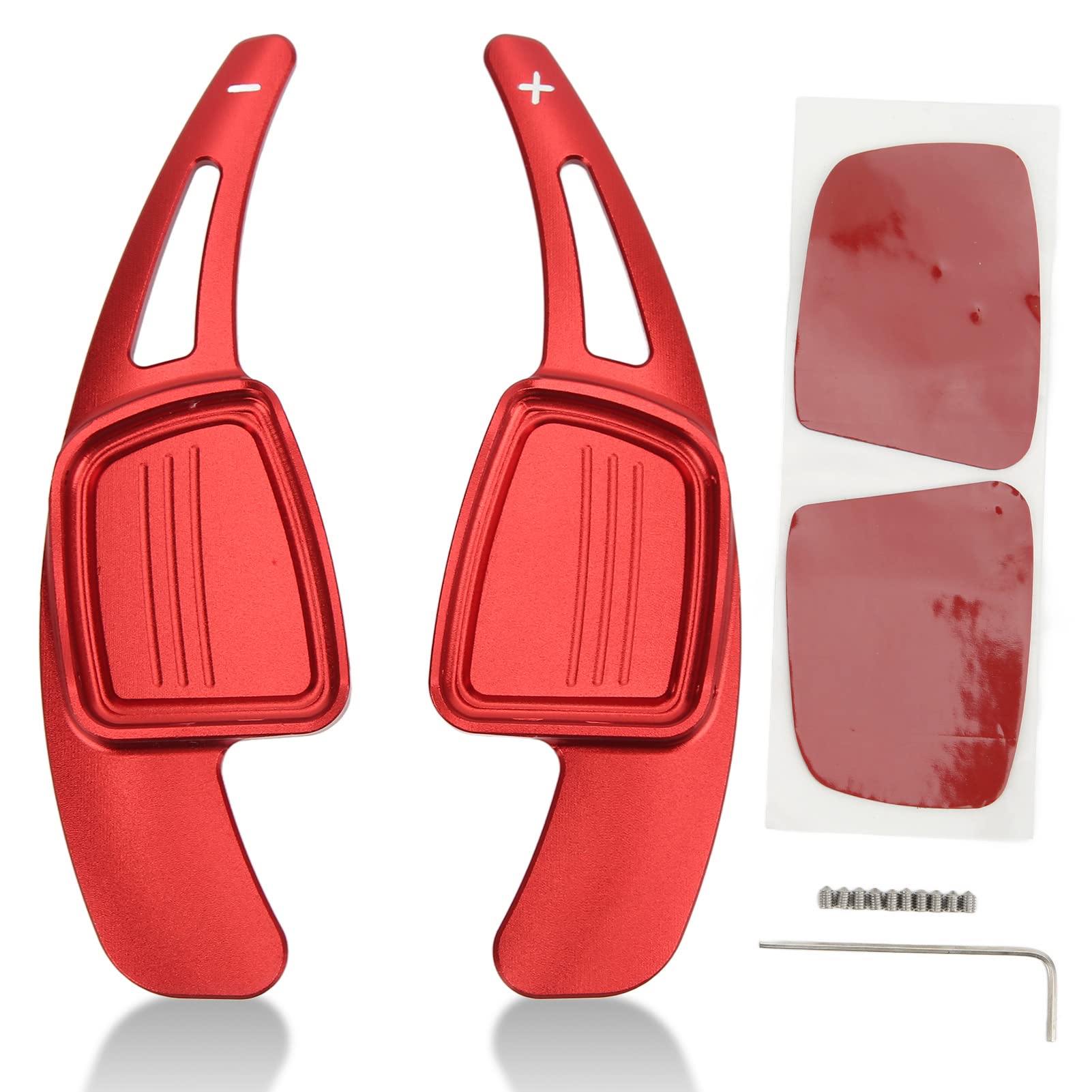 XIASABA -Paar Aluminium -Leichtmetall -Paddel -Schalthebel -Erweiterung für 8 V B9 B95 2017 plus Rot verbessern Ihr Fahrerlebnis mit Premium -Anti -Slip -Design (Red) von XIASABA