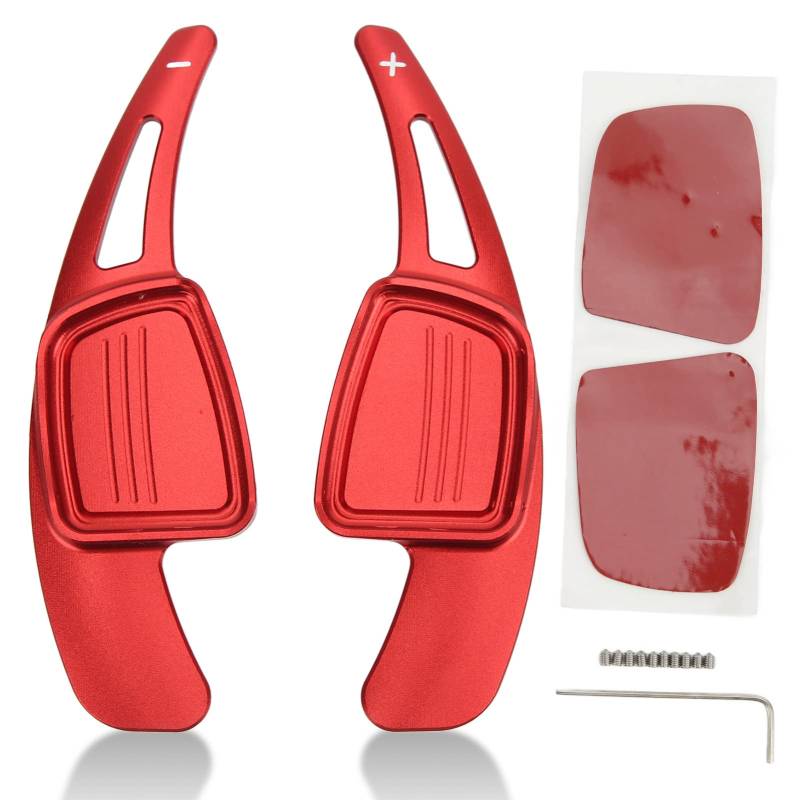 XIASABA -Paar Aluminium -Leichtmetall -Paddel -Schalthebel -Erweiterung für 8 V B9 B95 2017 plus Rot verbessern Ihr Fahrerlebnis mit Premium -Anti -Slip -Design (Red) von XIASABA