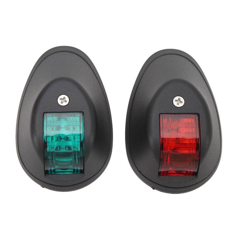 XIASABA -Paar Professionelle Alarmanzeige Navigationsignal Licht für die Boot Yacht DC12V 2W LED Navigation Licht schwarz (Black) von XIASABA