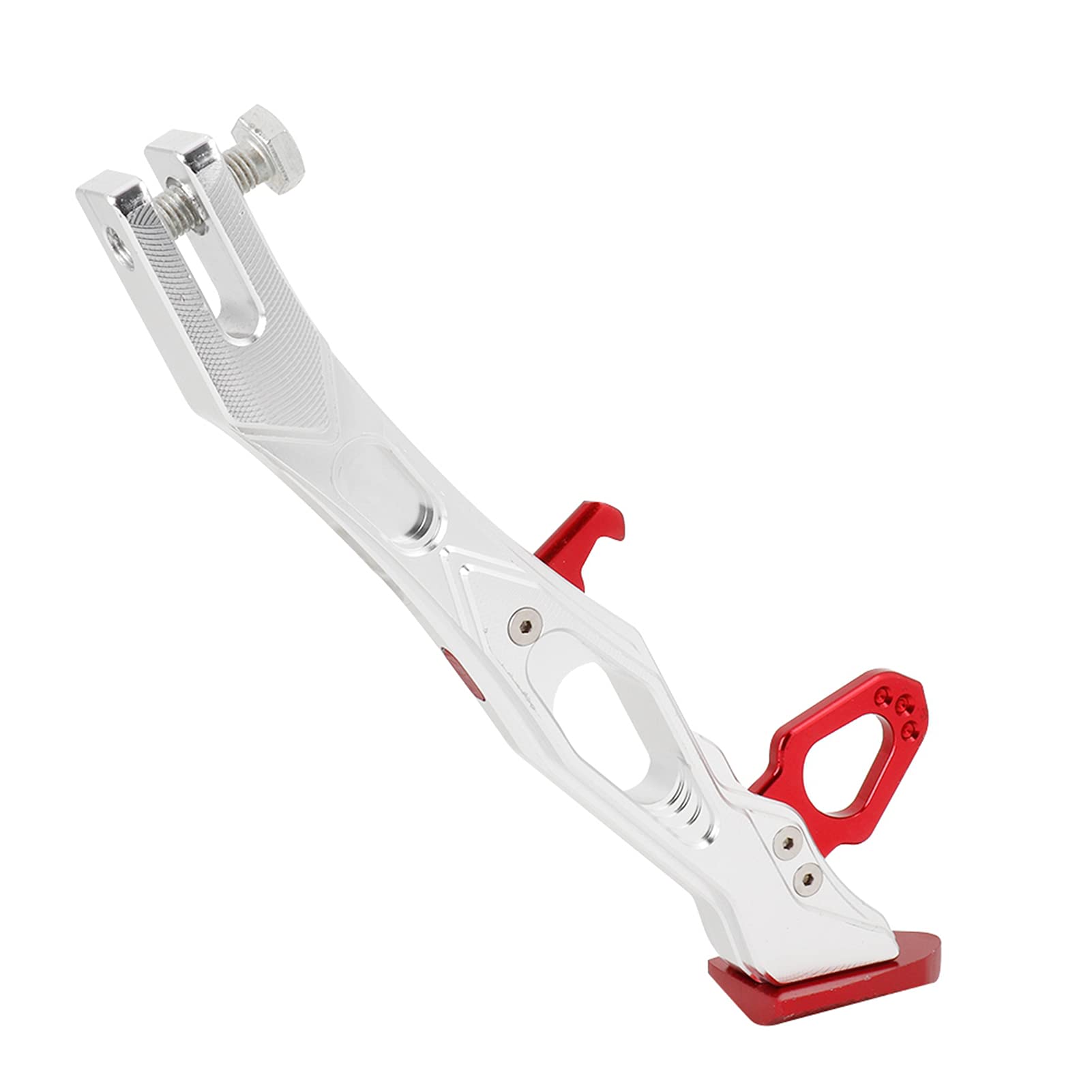 XIASABA Premium Motorrad Aluminium -Legierungs -Seitenständer Stativ Rahmen Parkfüße Kickstand in optionalen roten oder blauen Farben für sichere und stabile Parkplätze (Rot) von XIASABA