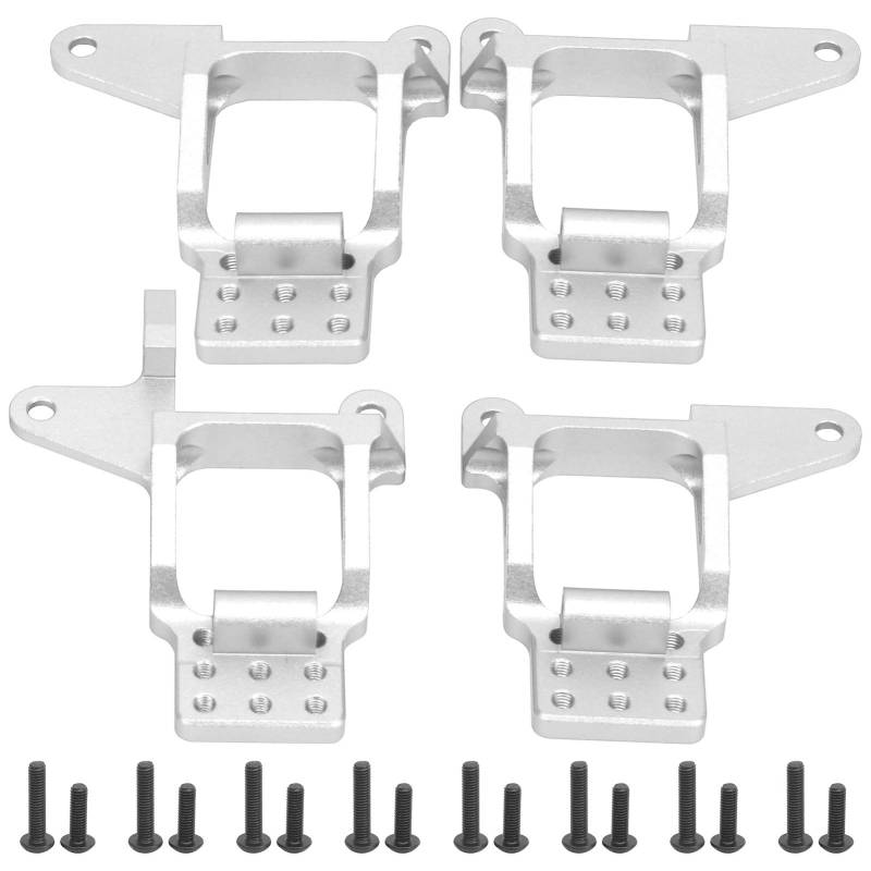XIASABA Vordere Stoßtürme hinten Halterung Hoop Halterung Ersatz RC Zubehör Fit für Traxxas 4 1 10 Rot R (Silber s) von XIASABA