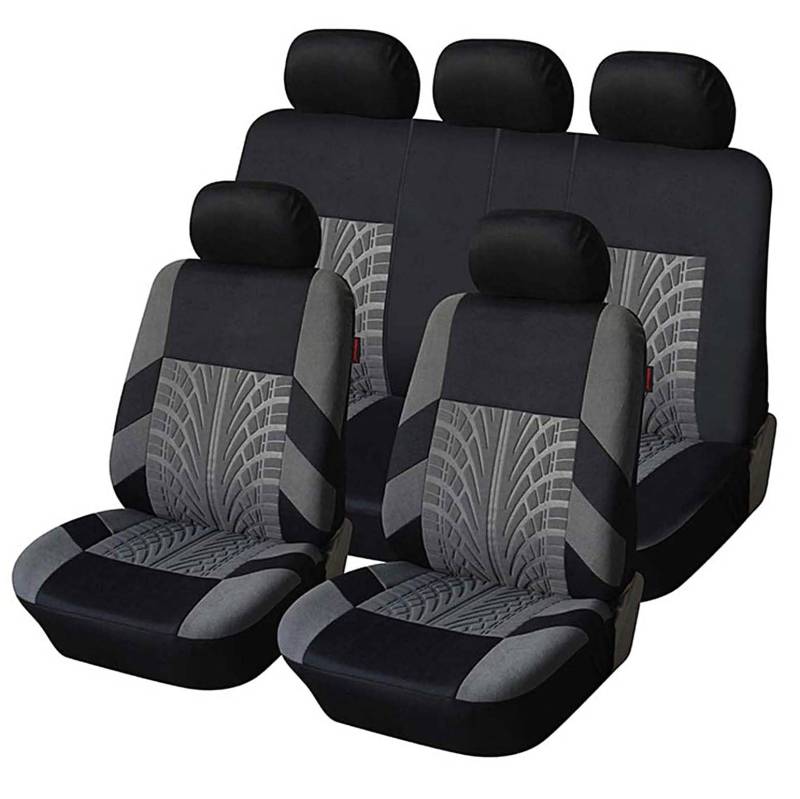 XIBANY Autositzbezüge für Hyundai i40 I-40, Auto-Sitzbezüge Sets Sitzschoner Vordersitze und Rücksitze Autositzüberzug Atmungsaktive Schonbezüge,E Grey von XIBANY