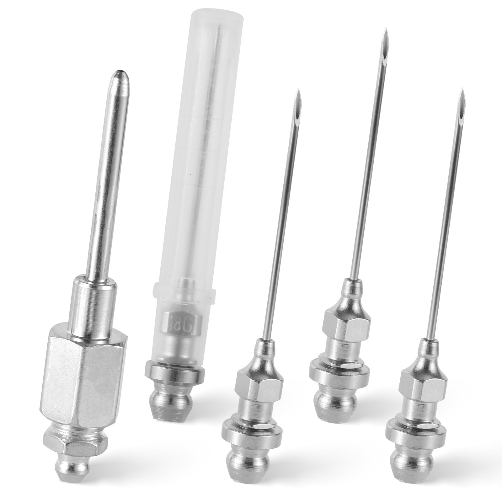 XIHIRCD 4 Stück Fettinjektornadel, Fett Injektornadel mit Schmalem Nadelfettadapter mit NPT-Gewinde Fettdüsenspitze zum Einspritzen von Fett in Kleine und Enge Räume XIHIRCD 4 Stück Fettinjektornadel, Fett Injektornadel mit Schmalem Nadelfettadapter mit NPT-Gewinde Fettdüsenspitze zum Einspritzen von Fett in Kleine und Enge Räume von XIHIRCD