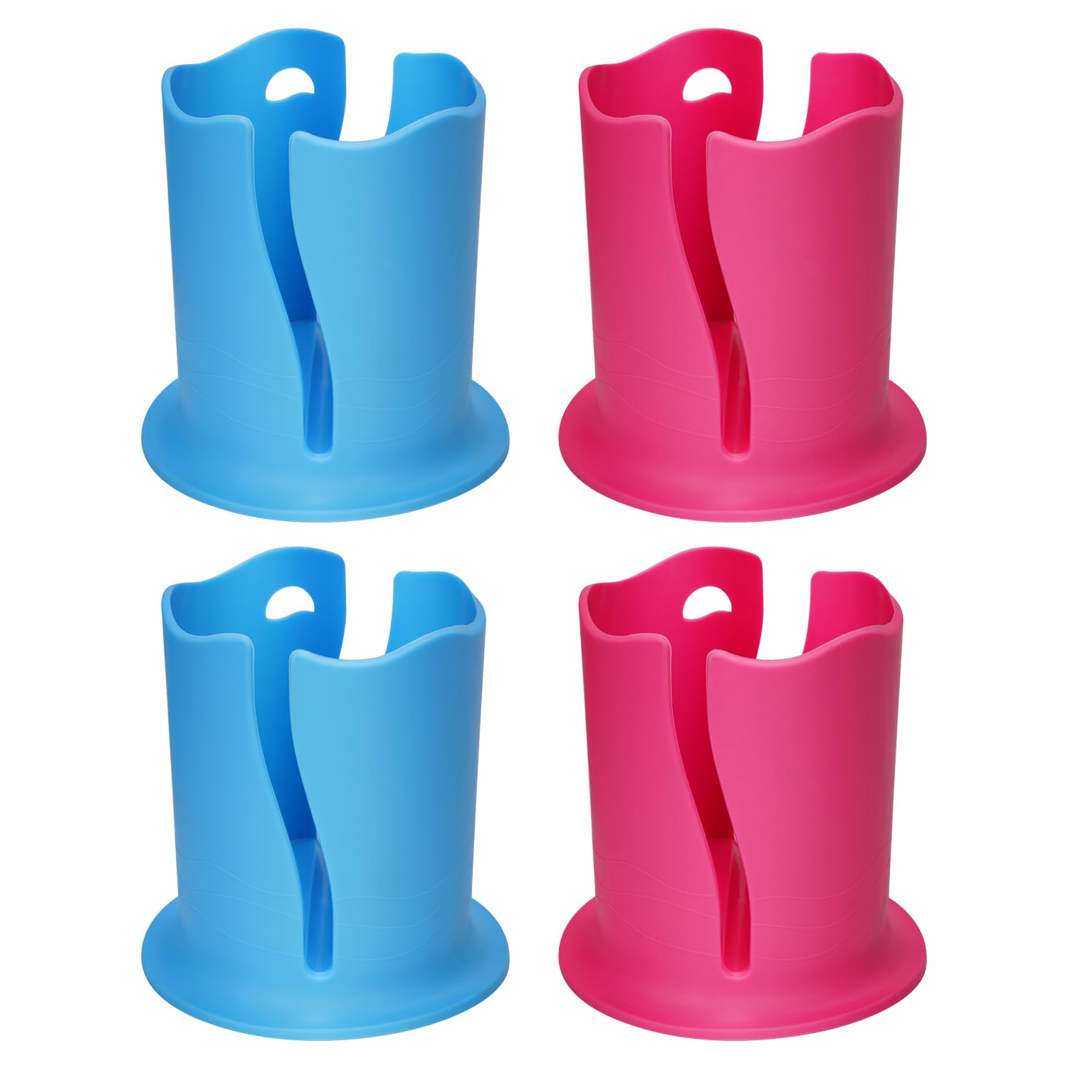 4stk Getränkehalter für Paddleboards, Vielseitig Verwendbar Getränkehalter für Kajaks Universell Kippsicher mit Seil Befestigt Wasserflaschenhalter für Surfbretter für Outdoor (Blau, Rosa) von XIHIRCD