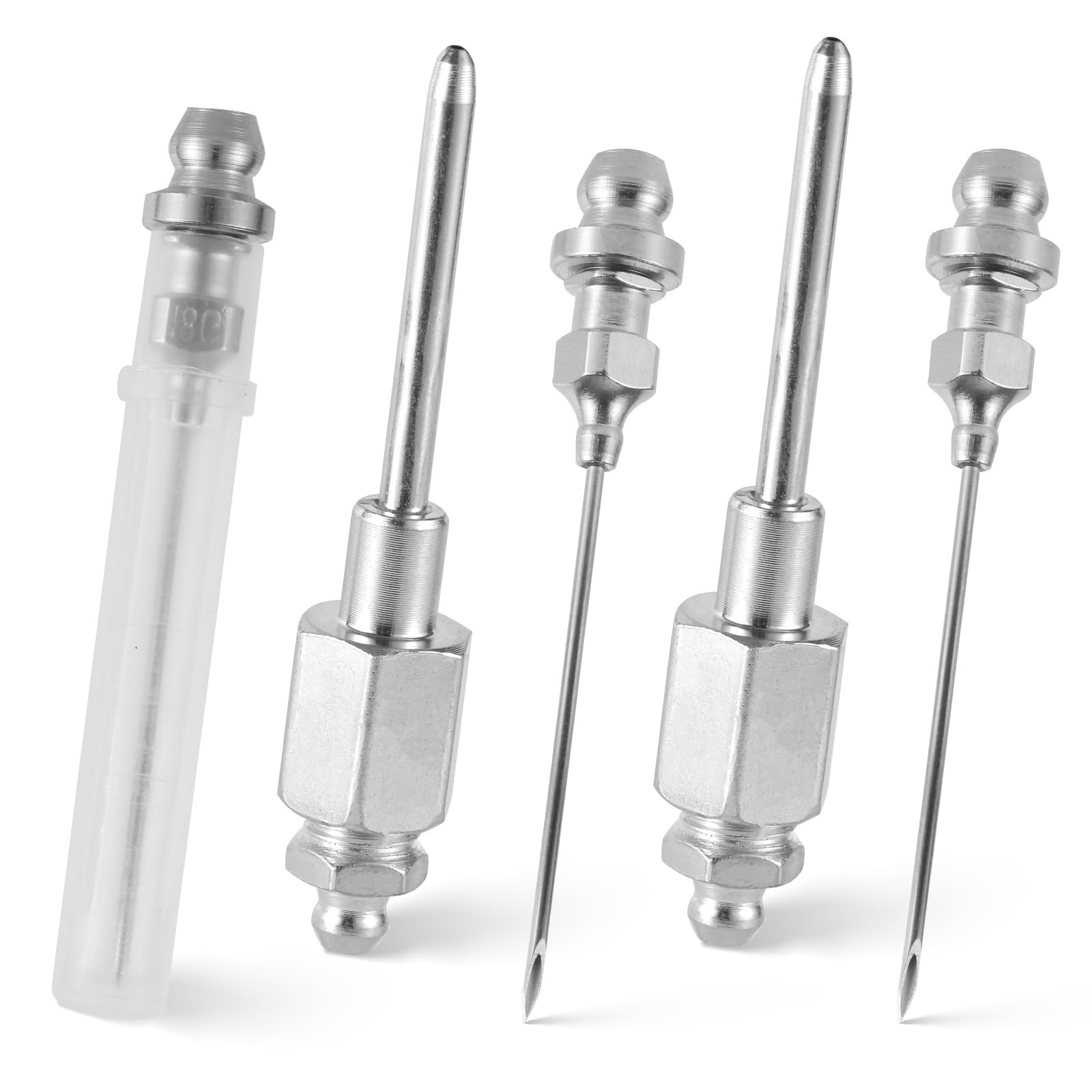 XIHIRCD 5stk Airbrush Nadeldüse, Edelstahl-Fettpressen-Nadeldüse mit 2 NPT-Gewinde Schmaler Nadelspender Lagerfett-Injektornadel für Enge Räume Tiefes Metall XIHIRCD 5stk Airbrush Nadeldüse, Edelstahl-Fettpressen-Nadeldüse mit 2 NPT-Gewinde Schmaler Nadelspender Lagerfett-Injektornadel für Enge Räume Tiefes Metall von XIHIRCD