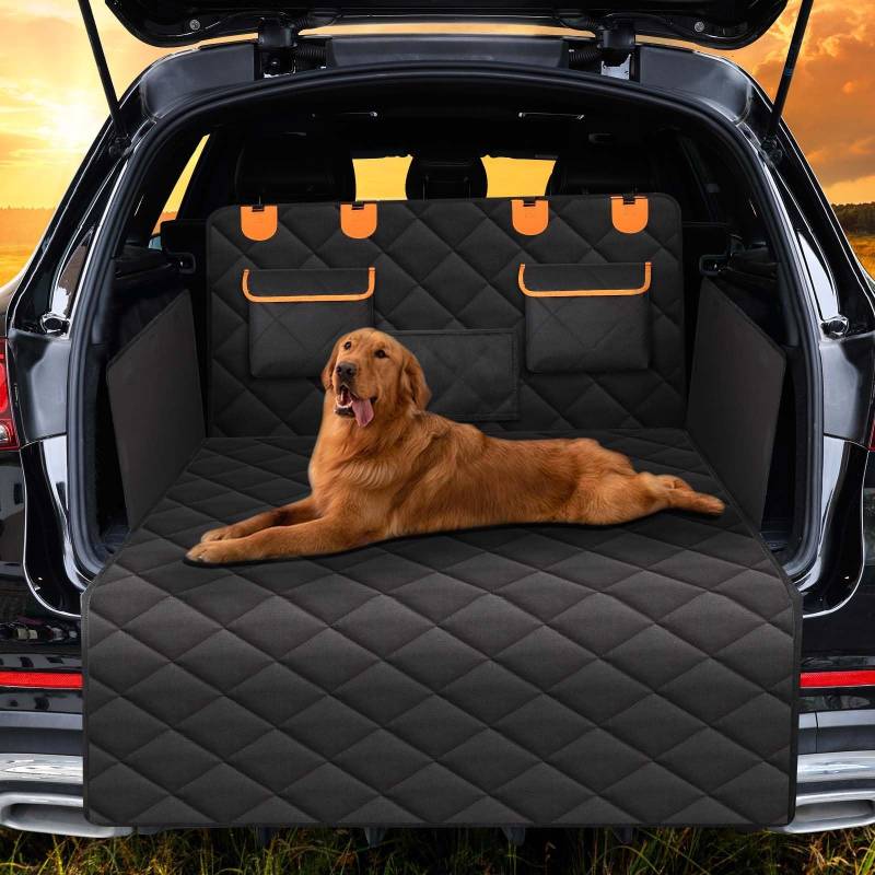 Hundedecke Auto Kofferraum Schutzmatte für Seat Cupra Formentor VZ5 2020-2022 2023, Hund Reise Transport Kofferraumschutz mit Stoßstangenschutz Wasserdicht Kratzfest von XILUOWUDI