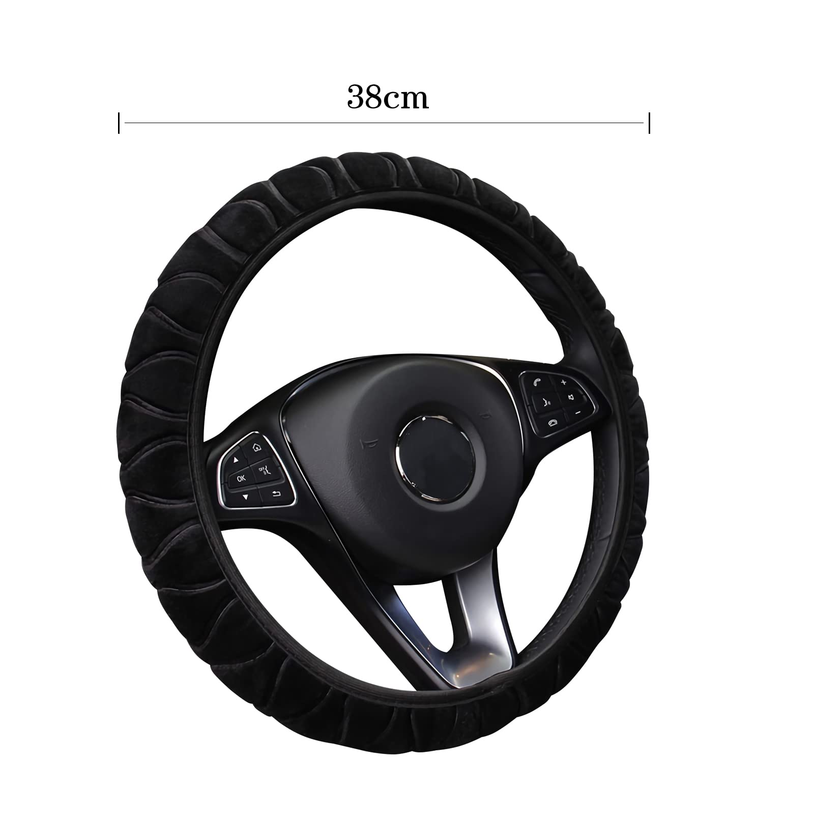 Anti-Rutsch Weich Flauschig Plüsch Lenkradbezug Universal Furry Winter Warm Fahrzeug Auto Lenkrad Schutz Radhülse Schutz Automotive Innenraum Auto Zubehör Fit für Durchmesser 37-39cm Anti-Rutsch Weich Flauschig Plüsch Lenkradbezug Universal Furry Winter Warm Fahrzeug Auto Lenkrad Schutz Radhülse Schutz Automotive Innenraum Auto Zubehör Fit für Durchmesser 37-39cm von XINCHIA