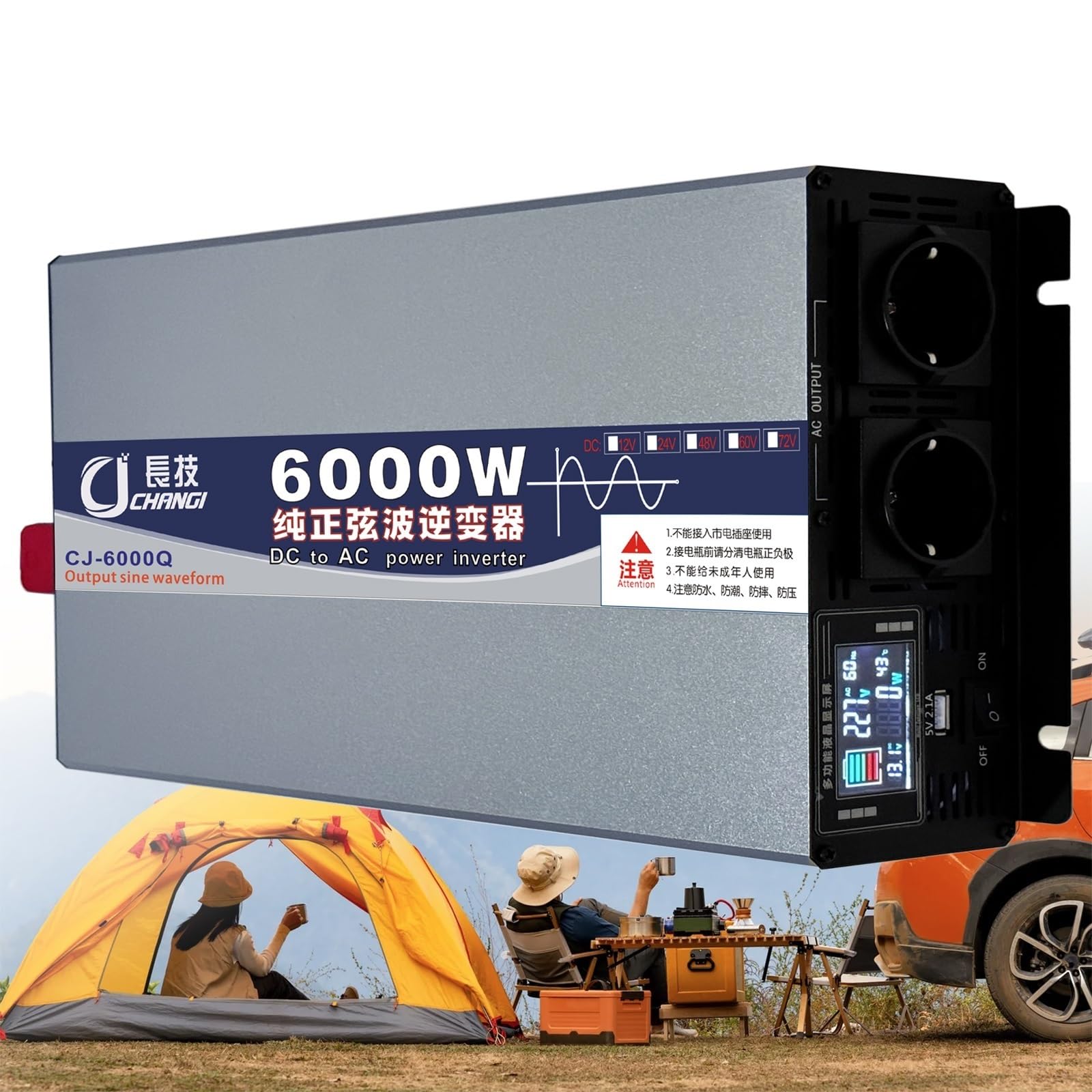6000W 8000W Auto Reiner Sinus Wechselrichter DC 12V 24V 48V 60V 72V zu AC 220V 230V Pure Sine Wave Inverter Solar Power Inverter Konverter mit LCD Display für RV Truck Home Appliances(6000W,48Vto220V) 6000W 8000W Auto Reiner Sinus Wechselrichter DC 12V 24V 48V 60V 72V zu AC 220V 230V Pure Sine Wave Inverter Solar Power Inverter Konverter mit LCD Display für RV Truck Home Appliances(6000W,48Vto220V) von XINGSHANG