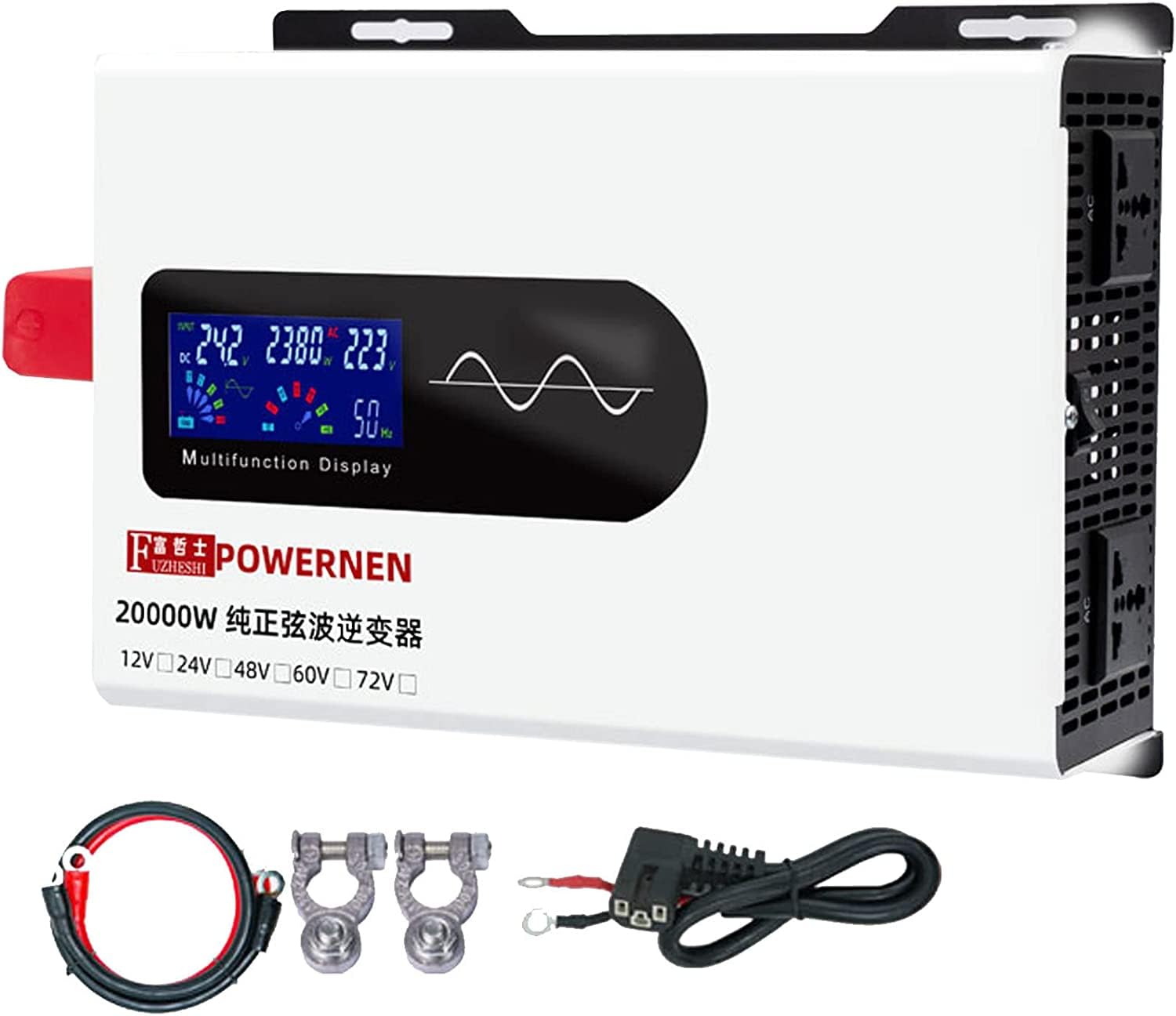 7000W-20000W Reiner Sinus Spannungswandler 48V 60V 72V auf 230V Wechselrichter Pure Sine Wave Power Inverter DC auf AC Umwandler Stromwandler Konverter (48Vto220V,20000W) von XINGSHANG