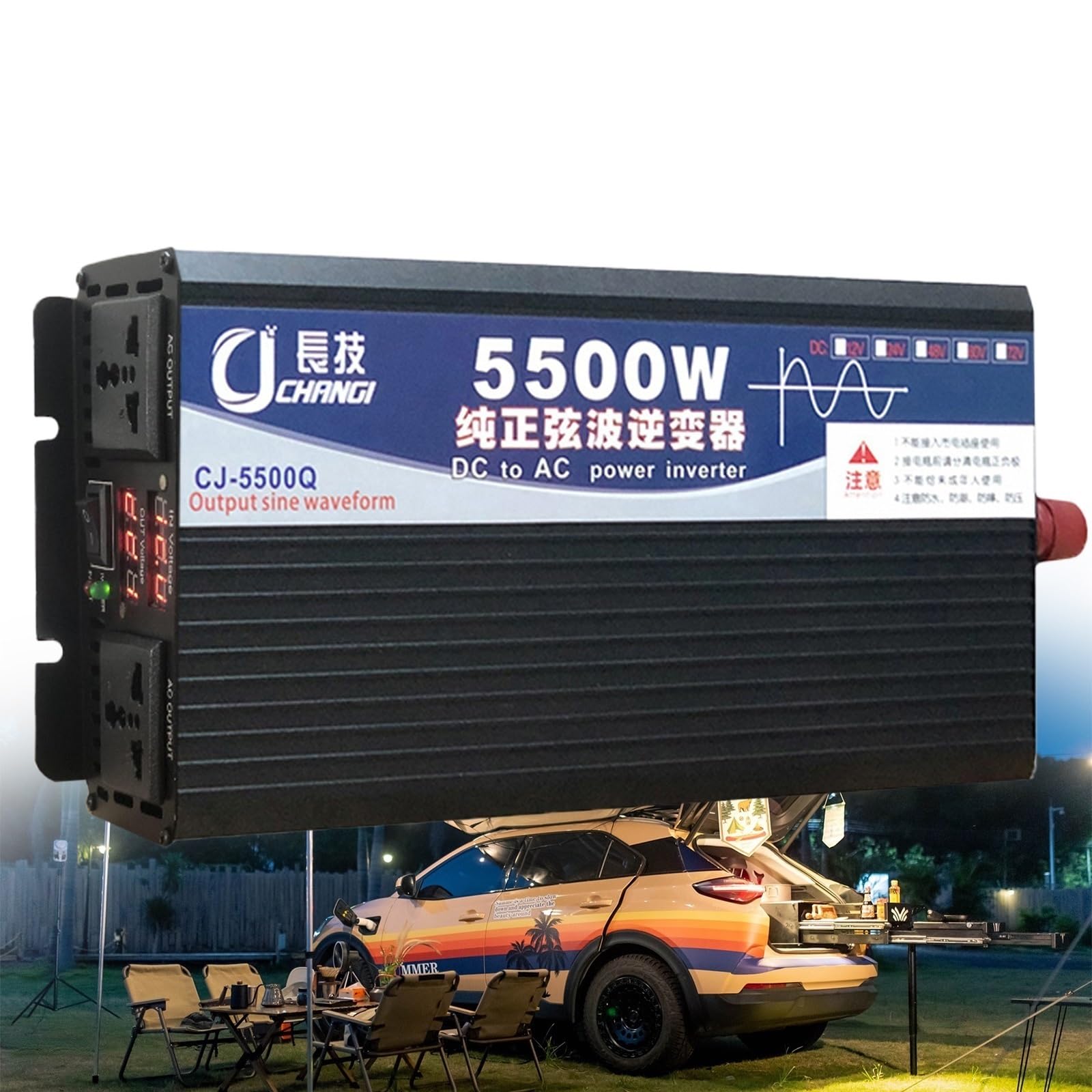 Auto Reiner Sinus Wechselrichter 3500W 5000W 5500W 6000W 8000W Pure Sine Wave Inverter Konverter Voltage KFZ Spannungswandler DC 12V 24V 48V 60V 72V auf 230V 240V AC für Auto Camping Kfz LKW(5500W,60V Auto Reiner Sinus Wechselrichter 3500W 5000W 5500W 6000W 8000W Pure Sine Wave Inverter Konverter Voltage KFZ Spannungswandler DC 12V 24V 48V 60V 72V auf 230V 240V AC für Auto Camping Kfz LKW(5500W,60V von XINGSHANG