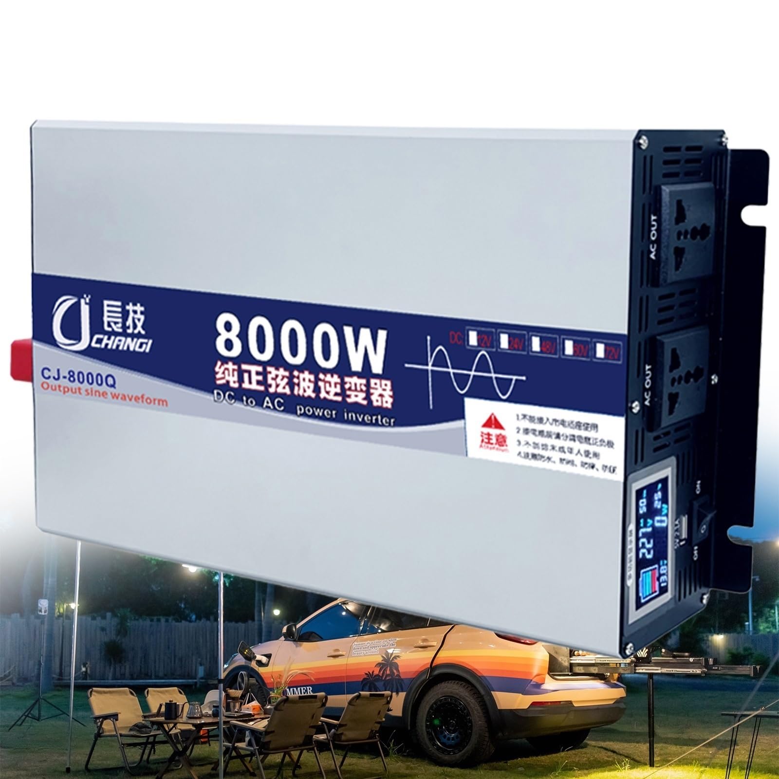 Auto Reiner Sinus Wechselrichter 3500W 5000W 5500W 6000W 8000W Pure Sine Wave Inverter Konverter Voltage KFZ Spannungswandler DC 12V 24V 48V 60V 72V auf 230V 240V AC für Auto Camping Kfz LKW(8000W,24V Auto Reiner Sinus Wechselrichter 3500W 5000W 5500W 6000W 8000W Pure Sine Wave Inverter Konverter Voltage KFZ Spannungswandler DC 12V 24V 48V 60V 72V auf 230V 240V AC für Auto Camping Kfz LKW(8000W,24V von XINGSHANG