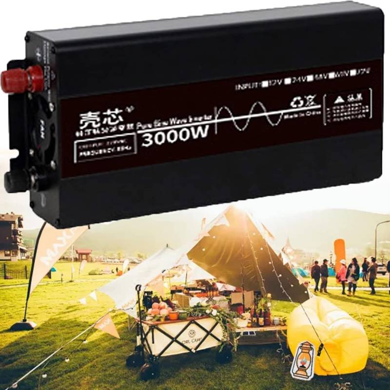 Reiner Sinus Wechselrichter 3000W 3500W 4500W 7000W 10000W DC 12V 24V 48V auf AC 220V 230V Spannungswandler Power Pure Sine Wave Inverter KFZ Umwandler Reine Sinuswelle für Auto (24V,3000W) von XINGSHANG