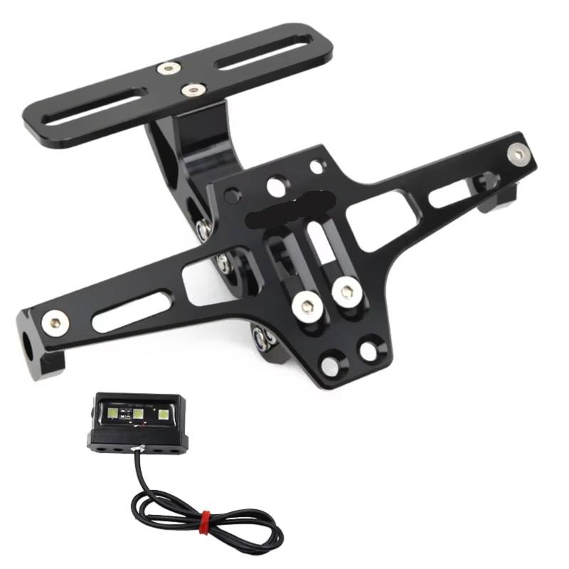 XINWELZ Kennzeichenhalter Motorrad Für G310R 2016 2017 2018 2019 2020 2021 Motorrad Einstellbare Hinten Schwanz Ordentlich Kennzeichen Halter Halterung Ersatz Und Upgrade Teile(Black) von XINWELZ