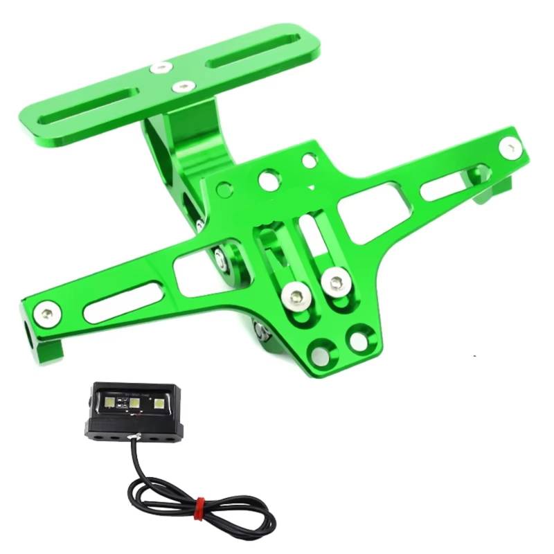 XINWELZ Kennzeichenhalter Motorrad Für G310R 2016 2017 2018 2019 2020 2021 Motorrad Einstellbare Hinten Schwanz Ordentlich Kennzeichen Halter Halterung Ersatz Und Upgrade Teile(Green) von XINWELZ
