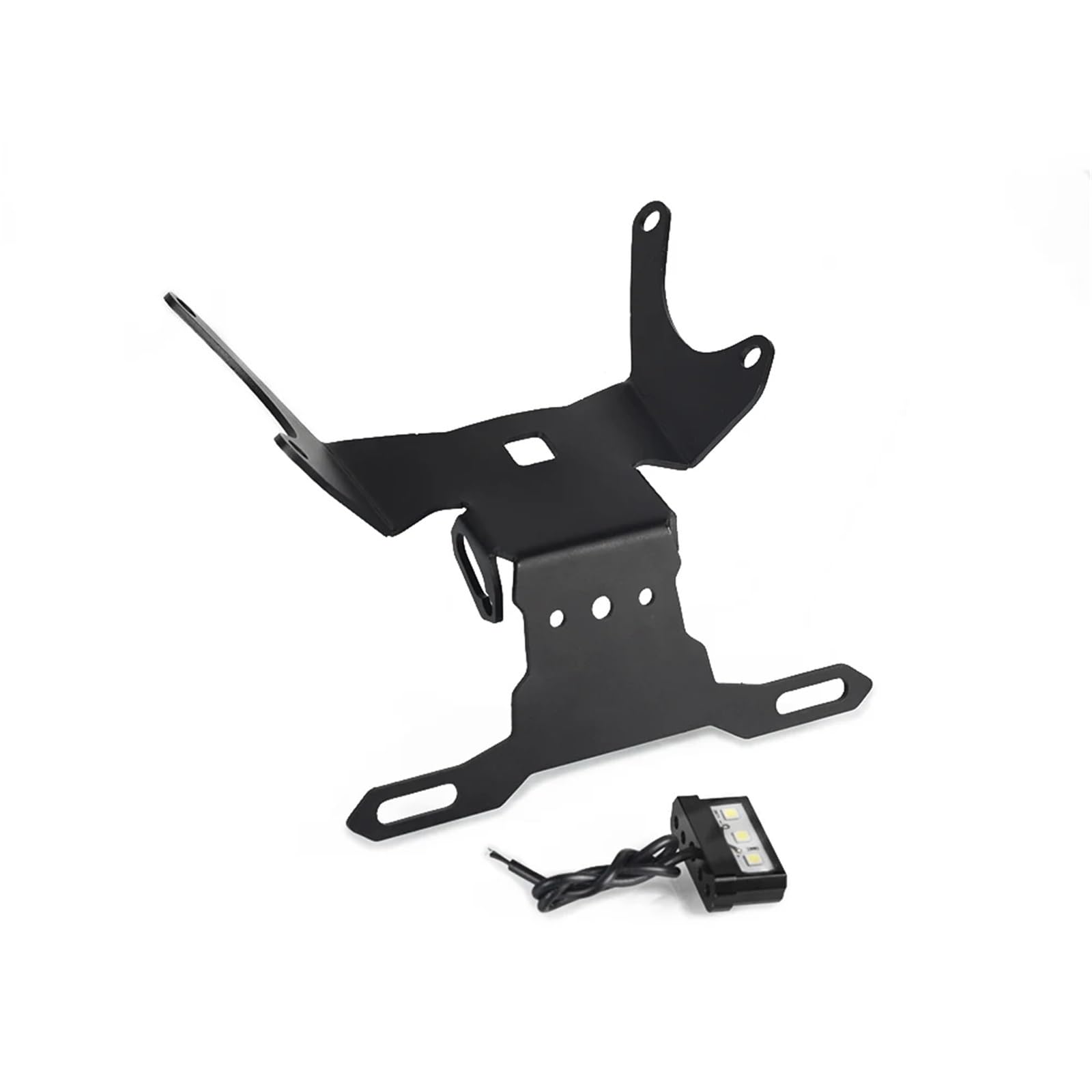 XINWELZ Kennzeichenhalter Motorrad Kompatibel Mit CB650R Für CBR650R 2021 2022 2023 2024 Motorrad-Heckschürze, Kotflügel, Heckhalterung, Kennzeichenrahmenhalter(Black Light no Logo) von XINWELZ
