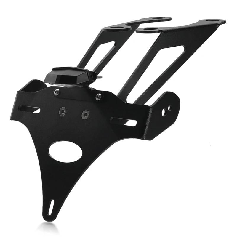 XINWELZ Kennzeichenhalter Motorrad Kompatibel Mit Ducati Für Monster Für 659 Für 821 Für Stealth 2018-2021 Kennzeichenhalter Halterung Zubehör Kotflügel-Eliminierungs-Kit(Bracket with Light) von XINWELZ