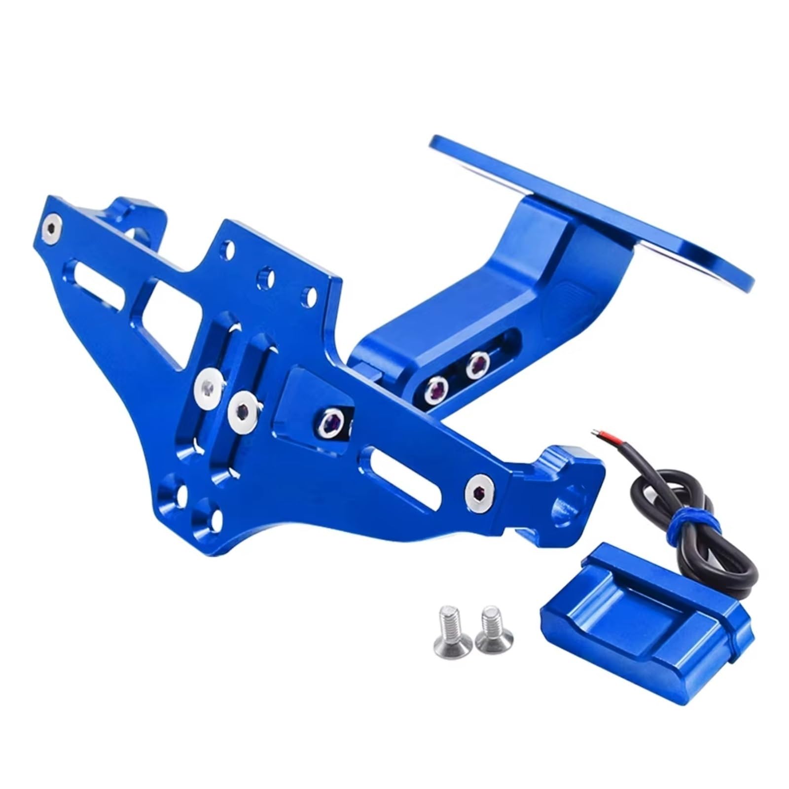 XINWELZ Kennzeichenhalter Motorrad Kompatibel Mit Ducati Für Monster937 Für Monster 937 SP 2021 2022 2023 2024 CNC-Motorrad-Hinterrad-Kennzeichenhalterung Halter Blinker(Blue) von XINWELZ
