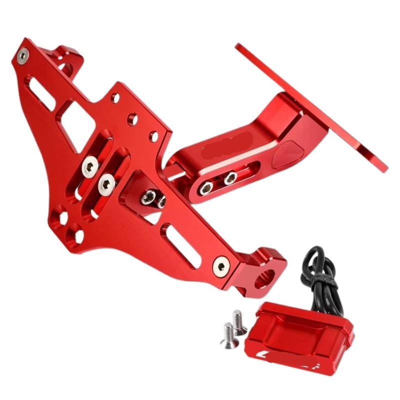 XINWELZ Kennzeichenhalter Motorrad Kompatibel Mit Für CB125F 2014 2015 2016 2017. Alle Motorrad-Kennzeichenhalter, Blinker, Ersatz- Und Upgrade-Teile(Red) von XINWELZ