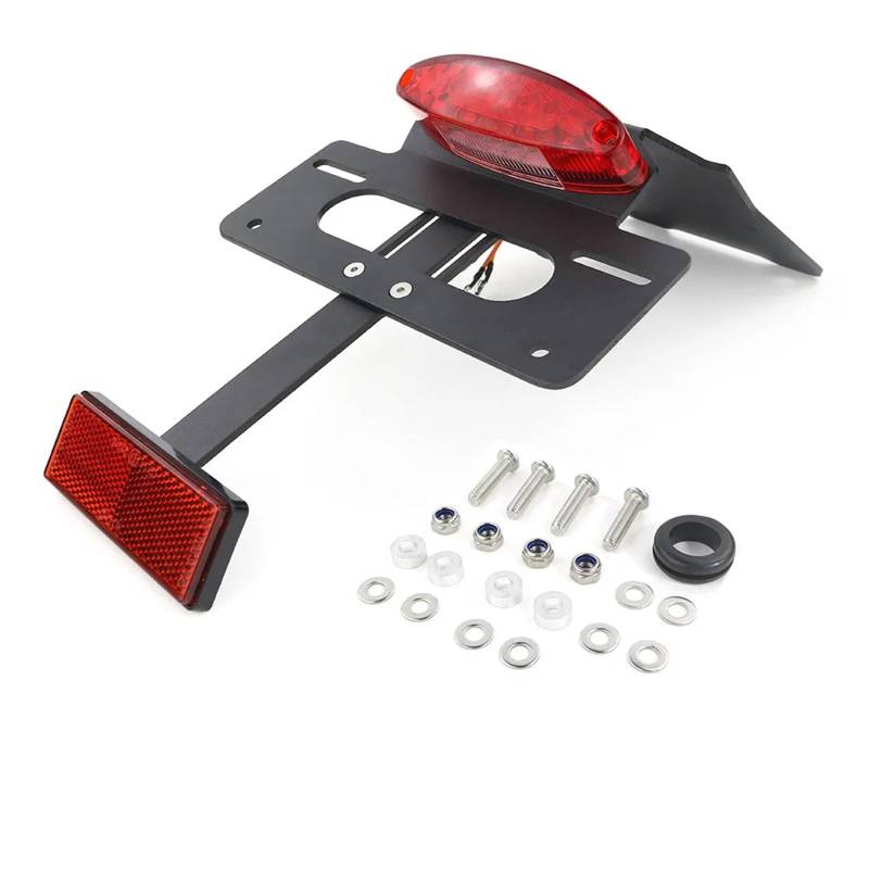 XINWELZ Kennzeichenhalter Motorrad Kompatibel Mit Für KLR650 2022-2024 Motorrad-Heckkotflügel-Eliminator-Kennzeichenhalterhalterung(Red) von XINWELZ