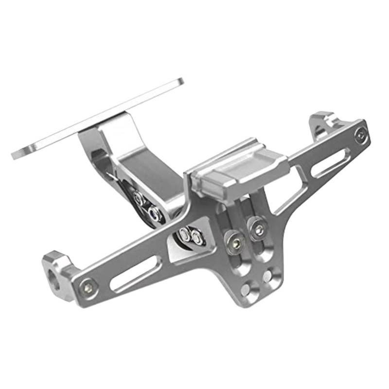 XINWELZ Kennzeichenhalter Motorrad Kompatibel Mit Für Ninja Für 250R 300 ER6 650 1000 Für ZX6 ZX7 Für ZX9 Für ZX10 Für ZX12 Für ZX14. Rahmen Für Die Hintere Kennzeichenhalterung(Silver) von XINWELZ