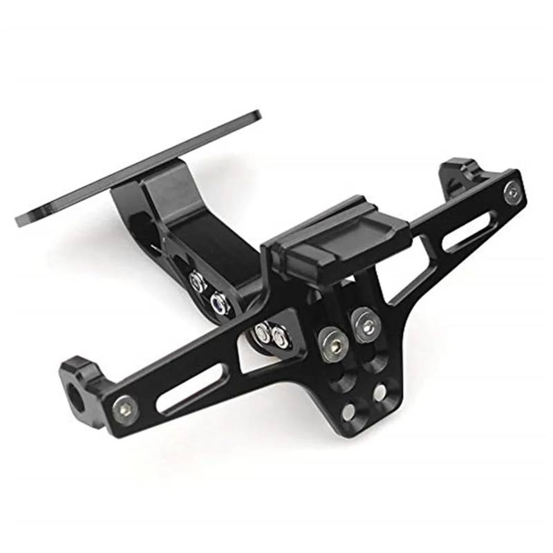 XINWELZ Kennzeichenhalter Motorrad Kompatibel Mit RSV1000R Verstellbarer Motorrad-Rücklichthalter, Universeller Ersatz Für Die Hintere Halterung.(Black) von XINWELZ