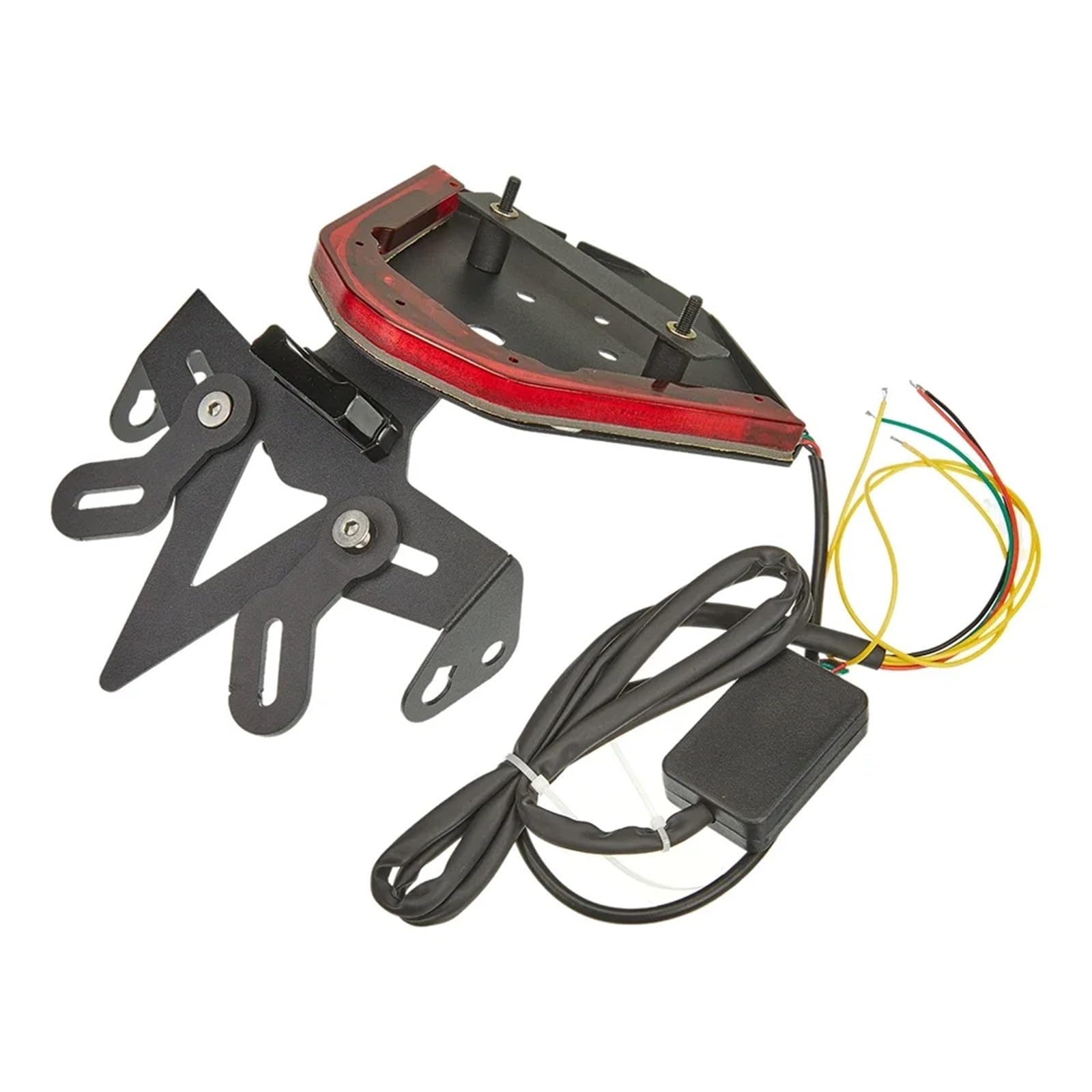 XINWELZ Kennzeichenhalter Motorrad Kompatibel Mit S1000RR 2019-2022 Motorradzubehör Wave Rücklicht Kennzeichenhalter Blinker Lichtplattenhalterung(Red) von XINWELZ