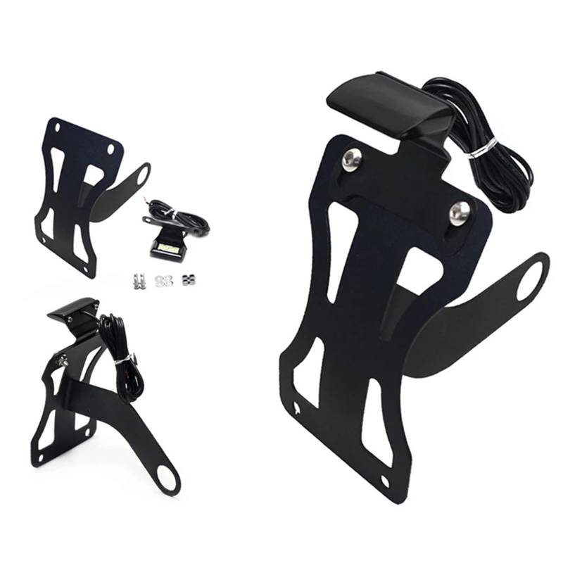 XINWELZ Kennzeichenhalter Motorrad Kompatibel Mit Suzuki Für GSX-R Für 600 Für 750 2001-2019 Für 1000 2001-2018 Kennzeichenhalter Mit Gebogener Seitenhalterung Heckkotflügel-Eliminator von XINWELZ
