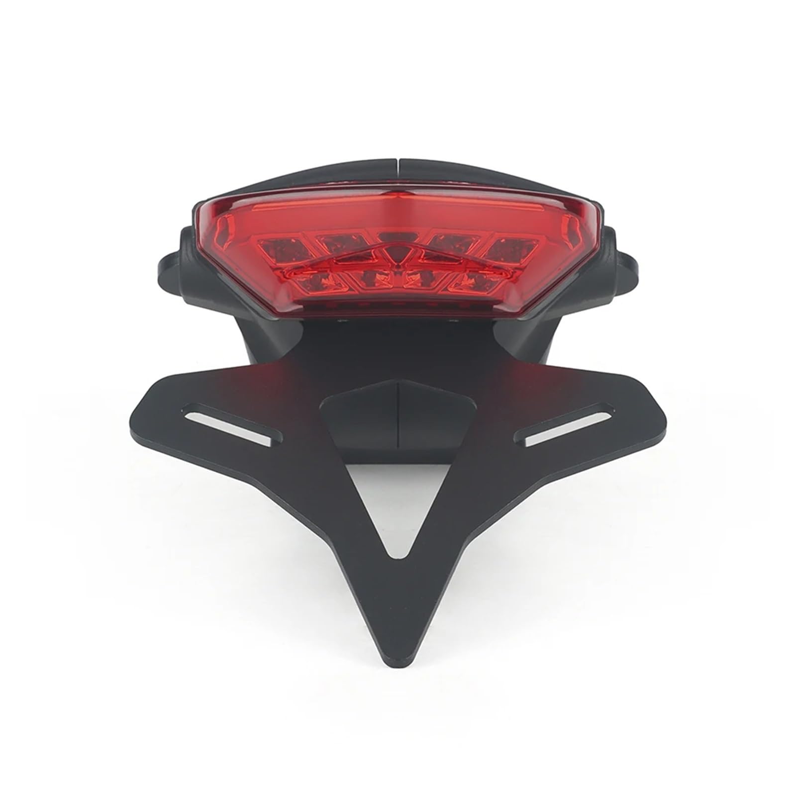 XINWELZ Kennzeichenhalter Motorrad Kompatibel Mit Trident Für 660 Motorrad Kennzeichenhalter Integriertes Rücklicht Schwarzes Heck Ordentliche Heckkotflügelbefestigung Geeignet(Red) von XINWELZ