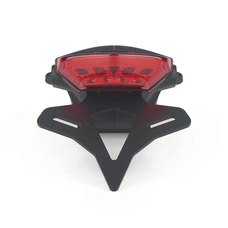 XINWELZ Kennzeichenhalter Motorrad Kompatibel Mit Trident Für 660 Motorrad Kennzeichenhalter Integriertes Rücklicht Schwarzes Heck Ordentliche Heckkotflügelbefestigung Geeignet(Red) von XINWELZ